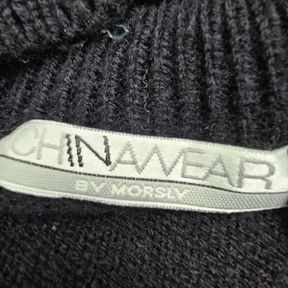 Vintage Chinawear Knit Sweater  Cross Stitch Rose Print Cottagecore  Size XL - Picture 8 of 9